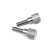 Stainless steel screw bolt stepped net embossed knurled knob